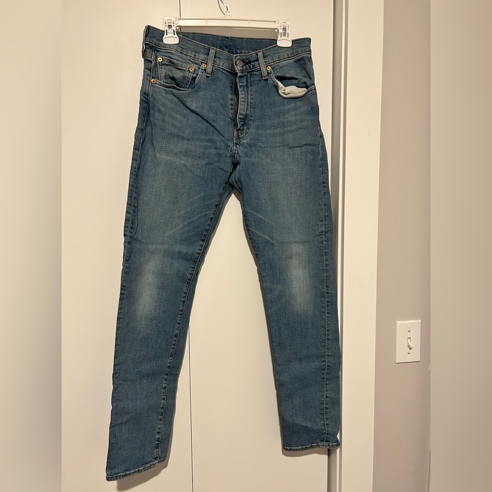 Levi’s 512 Mens Slim Taper Jeans Size 32 Inch Waist 32 Inch Inseam Light Wash